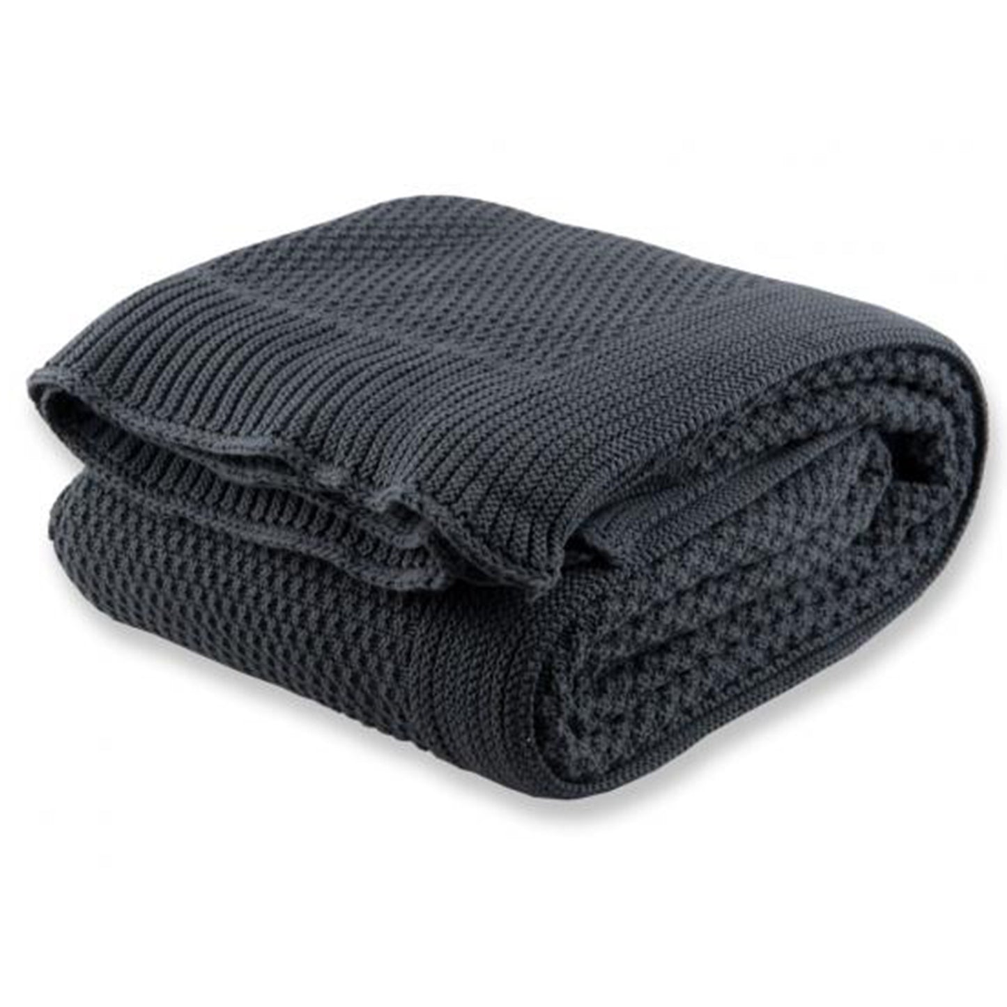 BASKET STITCH THROW - SLATE