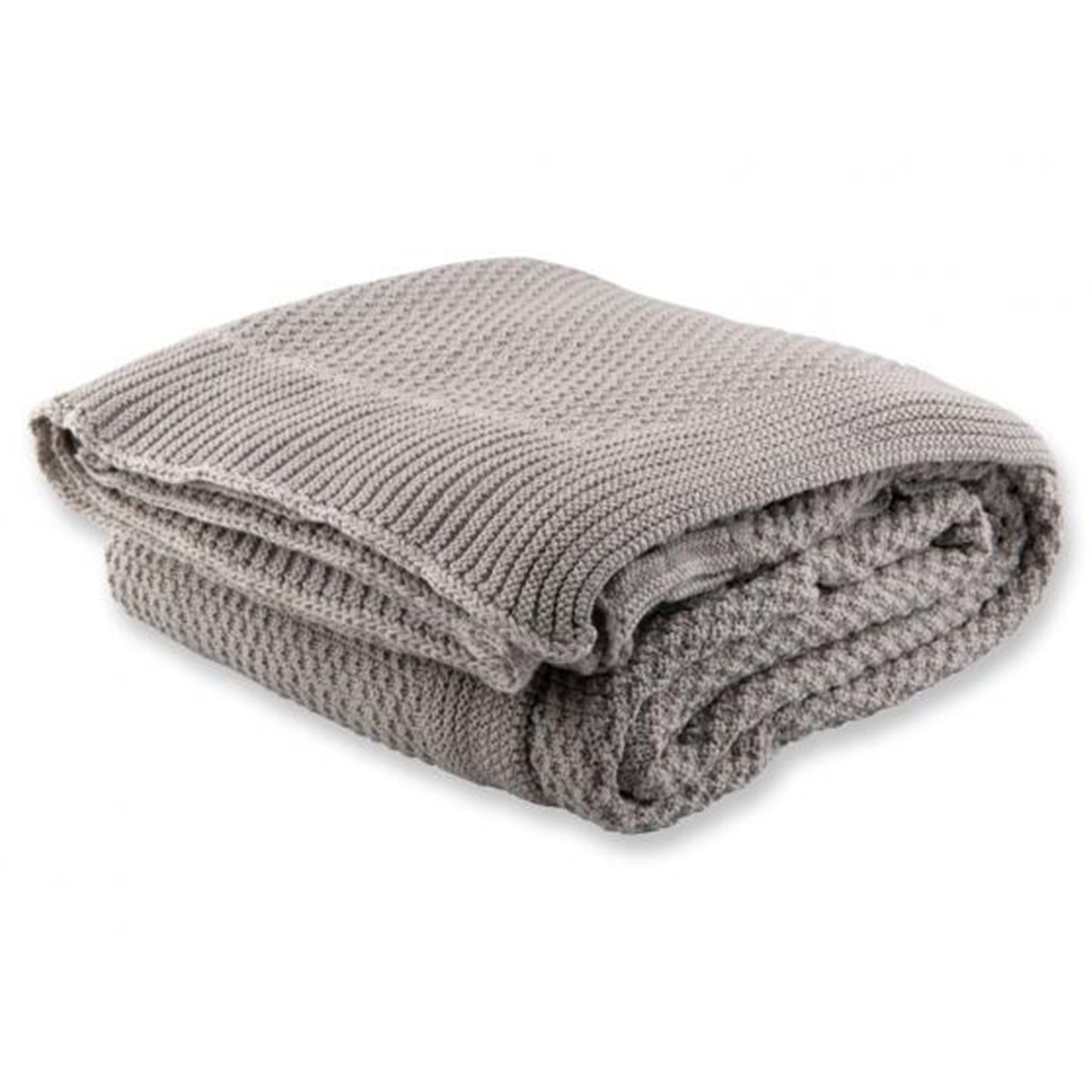 BASKET STITCH THROW - STONE