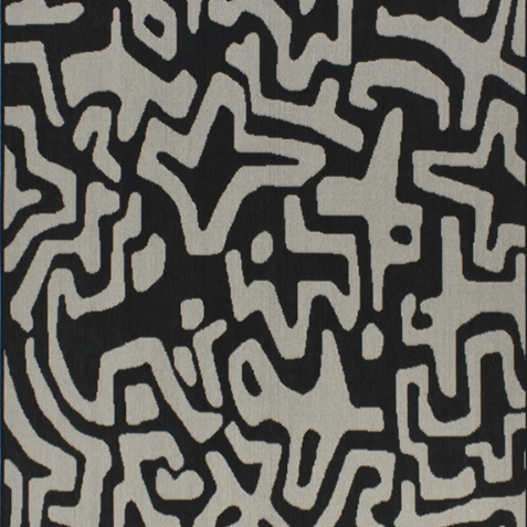 KUBA RUG - BLACK