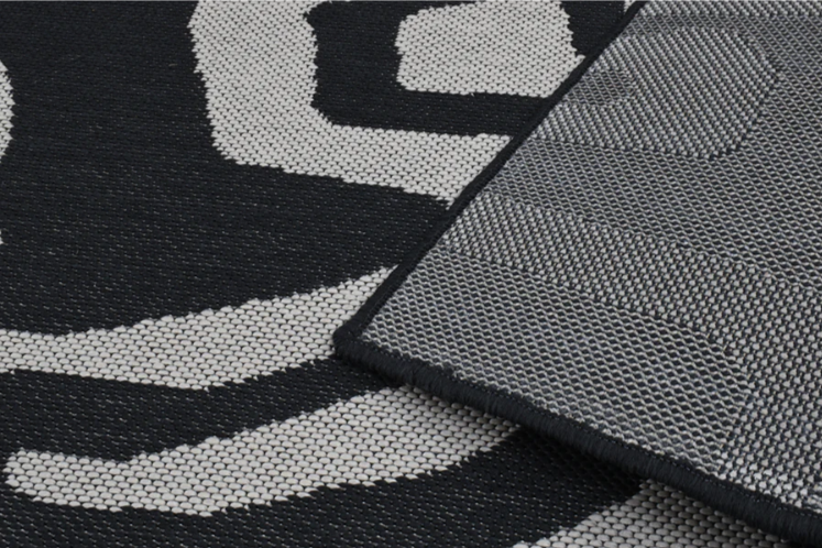 KUBA RUG - BLACK