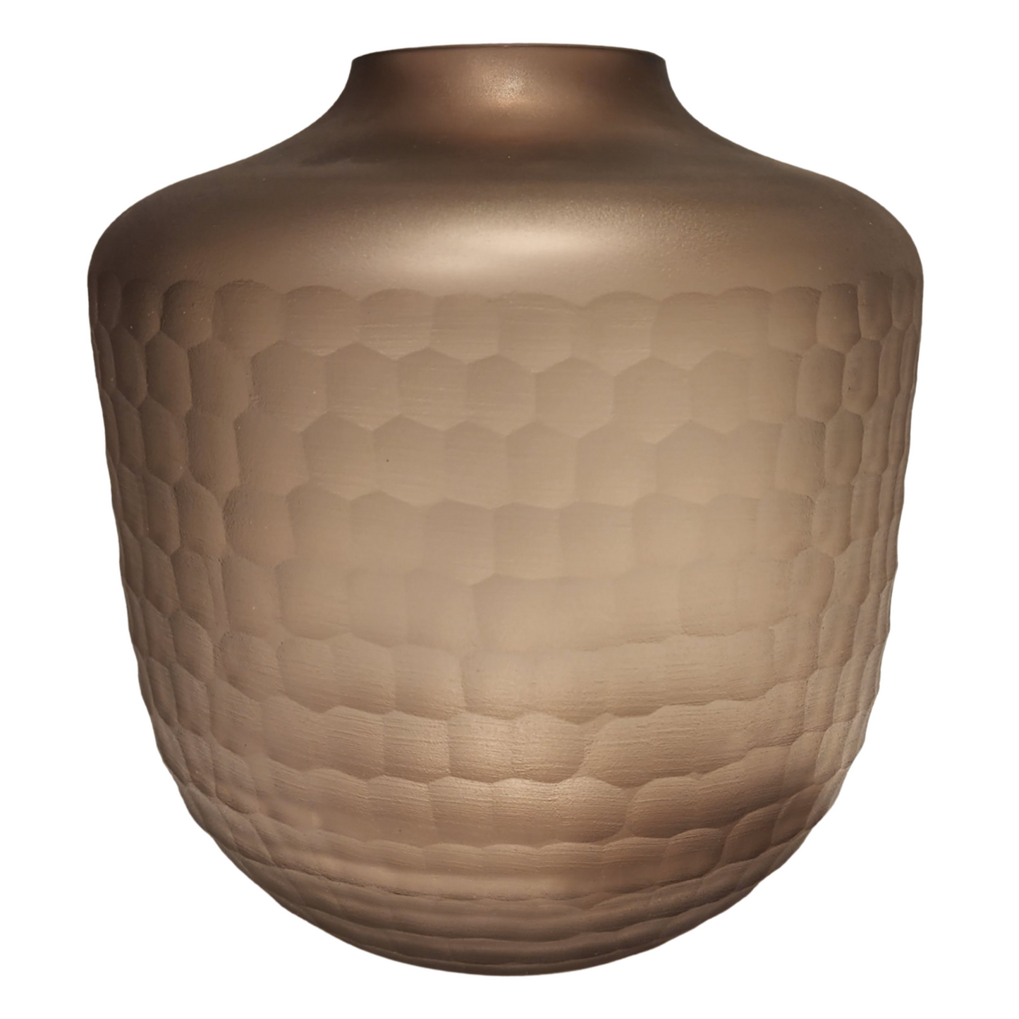 MAUVE CUT VASE - BRONZE
